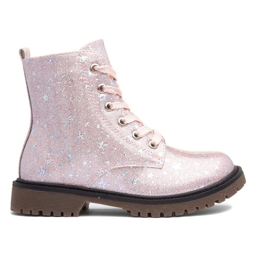 Stivali stella rosa glitter